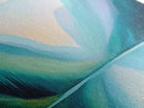 Emerald Green Landscape Painting Print, Framed Canvas Print, Original Artwork, Oil Painting Print, Landscape Wall Art, Panoramic Landscape