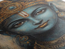 Madhubani Wall Art, Framed Canvas Print, Madhubani Style Decor, Madhubani Painting, Krishna Art