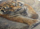 Tiger On The Hunt Framed Canvas Print, Framed Wall Art, Statement Piece, Gift For Him, Father's Day Gift, Tiger Oil Painting