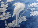 Blue Botanial Wall Art Chinoiserie Wall Art, White Bird, Blue Chinoiserie Home Decor, Botanical Print, Bird Painting, Framed Canvas Print