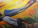 Oil Painting Print of an El Campesino - Mexican American Wall Art - Framed Canvas Print - Mexican Folk Art - Chicano Wall Art - Mexicano Art