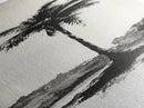 Canvas Print Black and White Palm Tree Painting Minimalist Tropical Wall Art, Wabi Sabi Art, Above Couch Decor, Tall Skinny Art Print