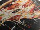 Pizza Painting Wall Art - Framed Canvas Print - Funky Kitchen Art - Kitsch Decor - Restaurant Wall Art