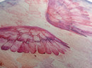 Angel Wings Canvas Print Dark Angels Wall Art Pink Abstract Art Light Pink Wall Art Moody Artwork Whimsical Art Bedroom Decor