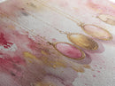 Gold Necklace Art Framed Canvas Print Pink Abstract Art Minimalist Art Light Pink Wall Art Boho Wall Art Bedroom Art Rustic Decor