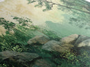 Green Forest Serenity Framed Canvas Print with Mountain Landscape Art and Sage Green Wall Art Perfect Living Room Rustic Decor