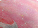 Crescent Moon Painting Canvas Print with Whimsical Starry Sky, Pink Wall Art for Living Room or Guest Room, Dreamy Decor