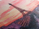 Eiffel Tower Sunset Framed Canvas Print Paris Landscape Painting French Cityscape Wall Art Bedroom Decor Romantic Gift Pink Orange Art