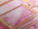 Golden Frames on Pink Canvas Print | Abstract Minimalist Wall Art | Rustic Gold Decor | Wabi Sabi Aesthetic | Living Room Accent | Gift Idea