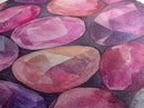 Gemstone Painting Canvas Print Vibrant Abstract Art Geometric Wall Art Pink Orange Wall Art Living Room Decor Modern Aesthetic