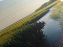Marsh landscape, marsh painting, coastal decor, framed canvas print, extra wide art, original painting, above couch art