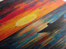 Fisherman Silhouette, Ocean Sunset, Moody Art, Canvas Print, Nautical Wall Art, Boho Art, Rustic Decor, Above Couch Art