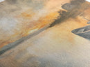 Sunset Reflection, lake painting, rustic decor, nautical painting, seascape painting, extra wide art, Canvas Print, landscape painting