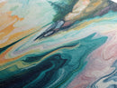 Swirling River Art, Abstract Nature Scene, Dreamy Landscape, Flowing Water, Boho Wall Art, Colorful Decor, Canvas Print