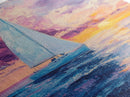 Sailboat Painting, Ocean Sunset Art, Nautical Wall Art, Coastal Landscape, Romantic Seascape, Living Room Art, Canvas Print