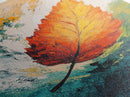 Fall Leaf Painting, Autumn Wall Art, Botanical Prints, Seasonal Home Decor, Vibrant Color Art, Cozy Rustic Art, Framed Canvas Print