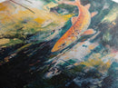 Abstract Koi Fish Painting Canvas Print Vibrant Water Art Modern Home Decor Zen Wall Art Office Nature Art Gift Meditation Artwork