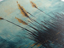 Golden Reeds Framed Canvas Print Minimalist Nature Art Tranquil Landscape Wall Decor Modern Aesthetic Living Room Home Gift