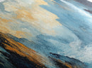 Abstract Mountain Waterfall Wall Art, Moody Landscape Painting, Modern Nature Art, Statement Artwork, Office Wall Decor