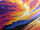 Sunset Reflections, Vibrant Sky, Landscape Art, Canvas Print, Modern Nature Decor, Office Wall Art, Bold Sunset Painting, Boho Art