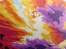 Fiery Explosion, Abstract Ocean Art, Surreal Sunset, Framed Canvas Print, Vibrant Wall Decor, Modern Art, Living Room Statement