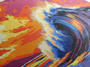 Ocean Wave, Surf Art, Beach Wall Decor, Canvas Print, Nautical Painting, Vibrant Seascape, Coastal Home Art, Colorful Surfing Scene
