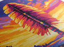 Sacred Feather, Spiritual Symbol, Sunset Backdrop, Native Inspired, Canvas Print, Unique Wall Art, Meaningful Decor, Boho Style