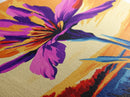 Bold Floral, Purple Blossom, Vibrant Wildflower, Nature Art, Canvas Print, Colorful Flower Painting, Abstract Botanical Art