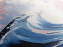 Surf Wave Art, Coastal Wall Decor, Abstract Ocean Painting, Large Modern Seascape, Framed Canvas Print, Nautical Themed Wall Art