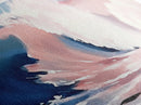 Ocean Waves, Pink and Blue, Coastal Wall Art, Minimalist Beach Print, Modern Home Decor, Surfer Vibes, Canvas Print, Serene Seascape