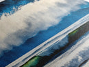 Ocean Waves, Abstract Seascape, Coastal Art, Large Wall Decor, Blue Wall Art, Modern Painting, Beach House, Canvas Print