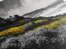 Coastal Meadow, Floral Landscape, Beach Painting, Black and White Art, Nature Wall Decor, Minimalist Art, Framed Canvas Print, Gift Idea