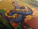 Desert Snake Scene, Vibrant Reptile Art, Cactus Wildlife, Framed Canvas Print, Bold Southwest Wall Decor, Nature Inspired Room