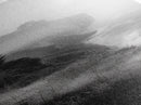 Cliffside Fog, Coastal Mist, Ocean Overlook, Framed Canvas Print, Living Room Wall Art, Monochrome Decor, Moody Landscape, Minimalist Home
