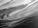 Ocean Wave Curl, Black White Surf, Modern Coastal Art, Bathroom Beach Decor, Framed Canvas Print, Minimalist Wall Style, Living Room Art