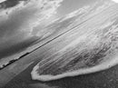 Morning Beach, Shoreline Foam, Coastal Tranquility, Sunrise Horizon, Canvas Print, Beach Wall Art, Bathroom Decor, Seaside Vibes