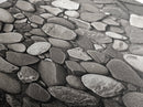 River Stones, Zen Rock Pattern, Natural Earth Tones, Minimal Decor, Framed Canvas Print, Modern Bathroom Spa Wall Art, Living Room Wall Art