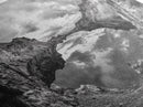 Mountain Lake, Rocky View, Cloud Reflection, Nature Landscape, Canvas Print, Rustic Home Decor, Bedroom Wall Art, Explorer Style