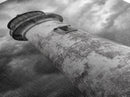 Stormy Lighthouse Closeup, Dramatic Skies, Weathered Beacon, Canvas Print, Coastal Decor, Dark Nautical Wall Art, Moody Ocean Theme