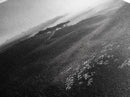 Rolling Mist Hills, Dreamy Countryside, Framed Canvas Print, Black and White Wall Art, Bedroom Calm Decor, Nature Landscape