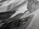 Coastal Road Curve, Rugged Cliff Path, Dramatic Seascape, Canvas Print, Office Wall Art, Monochrome Nature Art, Rustic Home Decor