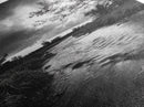 River Flow, Storm Clouds, Nature Trees, Monochrome Scene, Framed Canvas Print, Bathroom Wall Art, Moody Landscape, Rustic Home Decor