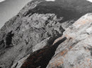 Rugged Mountain, Rocky Cliff, Adventure Landscape, Highland Scene, Nature Travel Art, Framed Canvas Print, Rustic Cabin Wall Decor