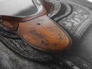 Western Saddle, Leather Detail, Horseback Art, Rustic Charm, Framed Canvas Print, Cowboy Wall Art, Farmhouse Decor, Equestrian Living Room