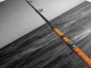 Fishing Pole, Ocean Rod, Angler Focus, Sea Horizon, Framed Canvas Print, Man Cave Wall Art, Sport Fishing Decor, Coastal Style Art