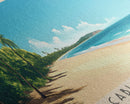 Cable Beach, Australia Panoramic Beach Print, Vacation Gift, Australia Wall Art, Framed Canvas Print, Framed Beach Painting