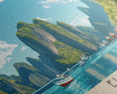 El Nido, Philippines Panoramic Print, Vacation Gift, Philippines Wall Art, Beach Painting, Beach Decor, Large Wall Art, Wood Frame Art