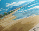 Playa de Gandía, Spain Panoramic Beach Print, Vacation Gift, Spain Wall Art, Beach Painting, Beach Decor, Beach Painting