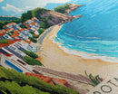 Potami Beach, Greece Panoramic Beach Print, Vacation Gift, Greece Wall Art, Framed Canvas Print, Framed Beach Painting