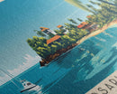 Rosario Islands, Colombia Panoramic Print, Vacation Gift, Colombia Wall Art, Vacation Wall Art, Vacatation Memories, Beach Decor, Beach Or Lakehouse Art